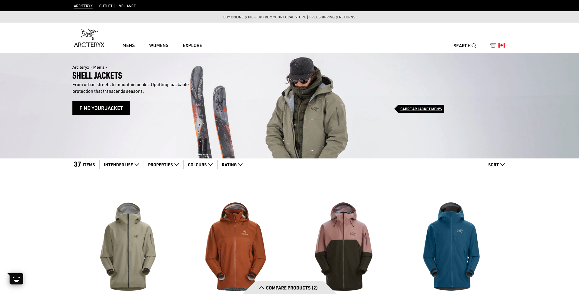 Arc'teryx Catalog Display Pages